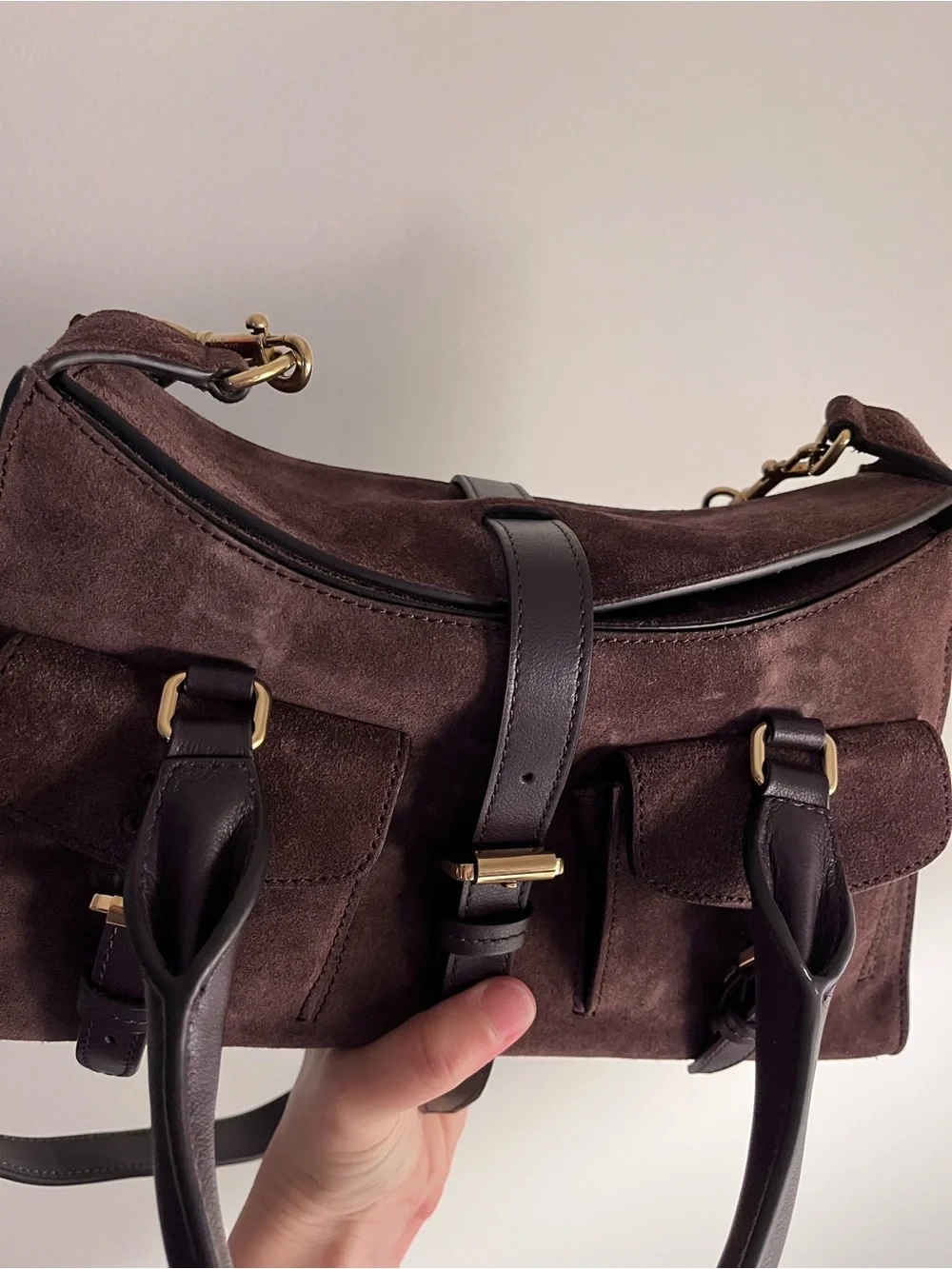 Mulberry Small Roxanne Chocolate Suede - Picture 6 of 8